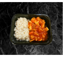 Home made sweet & Sour Chicken and rice